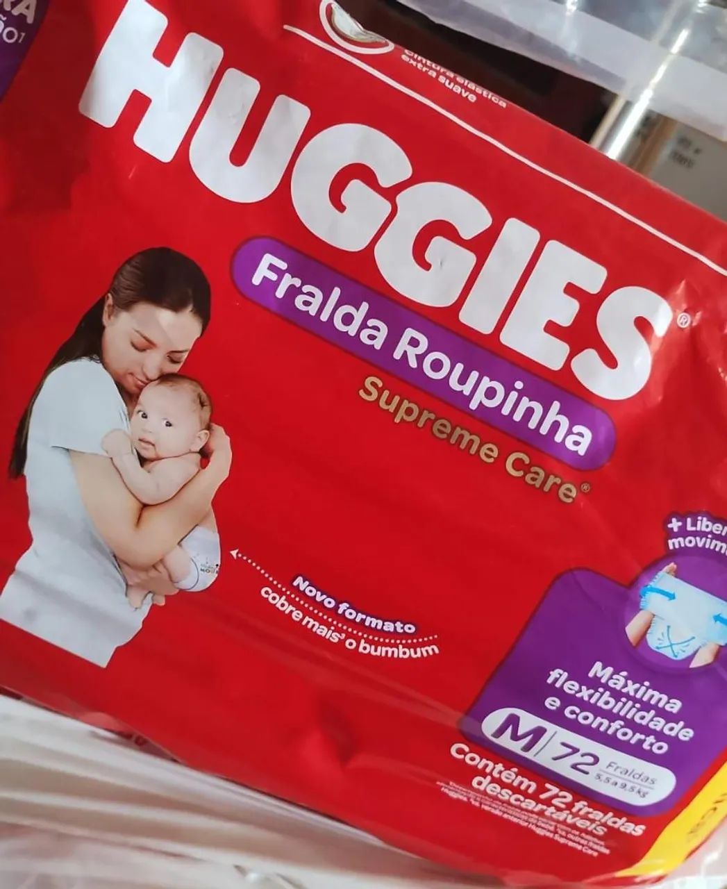 Fraldas Huggies Supreme Care Roupinha M72 - 72 Unidades