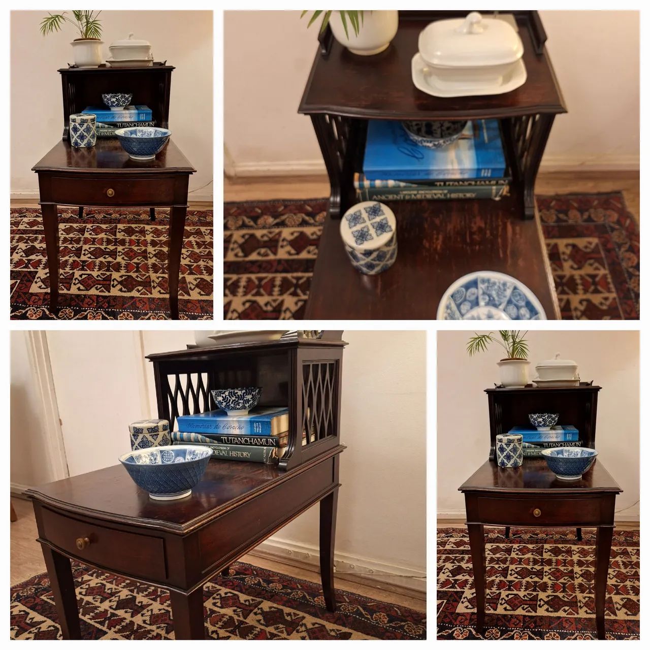 Mesa antiga,  estilo inglês, madeira maciças, pode pintar ou lustrar