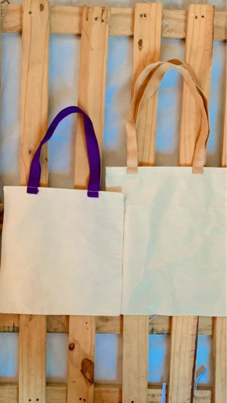 Ecobag em algodão cru com alça de nylon - Foto 2