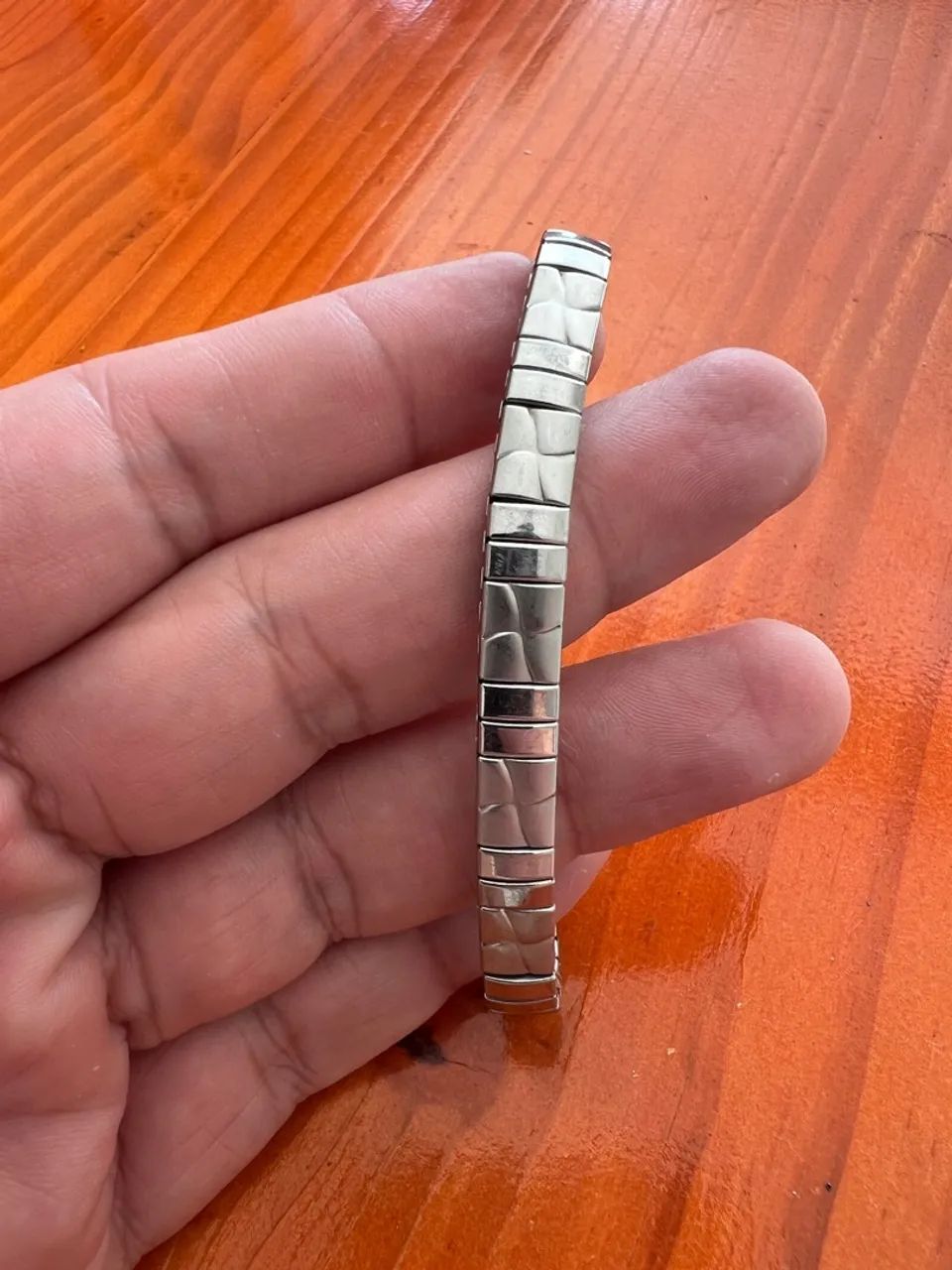 Pulseira de Aço em Elos