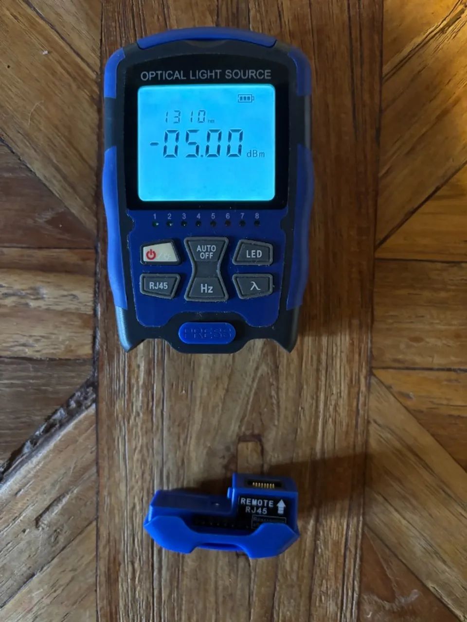 Emissor de luz para fibra ótica com testador RJ45 usado 1 vez - Foto 2