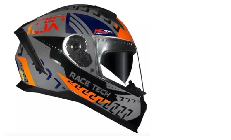 Capacete Race Tech Volt Ninja Silver/blue Cinza/azul