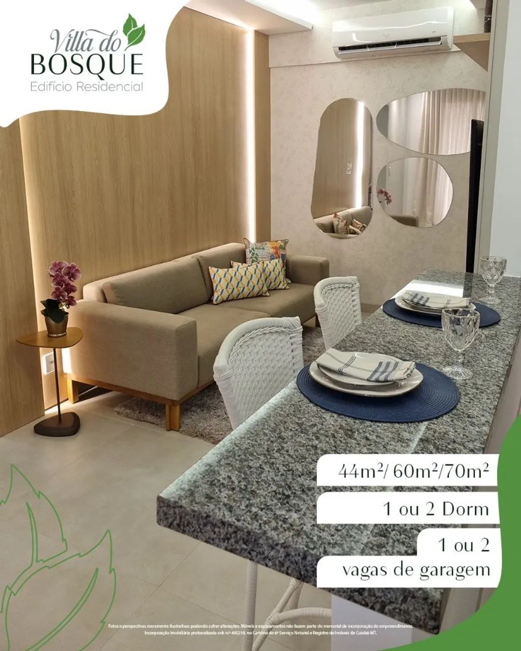 Vende-se apartamento em construção no Edifício Villa do Bosque em Cuiabá MT  - Foto 2
