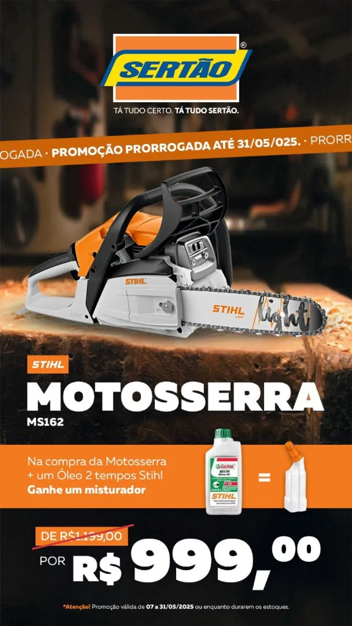 Motosserra Stihl MS162 em Oferta!
