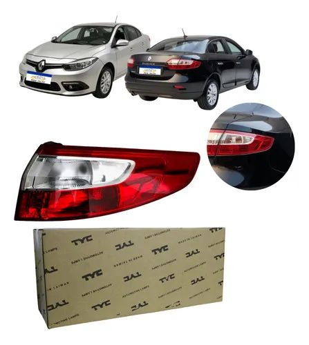 Lanterna Traseira Renault Fluence 2011 A 2016 Canto Sem Led - Foto 2