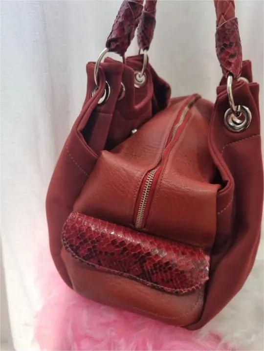 Bolsa grande DE OMBRO marsala FERRI SP - Foto 2