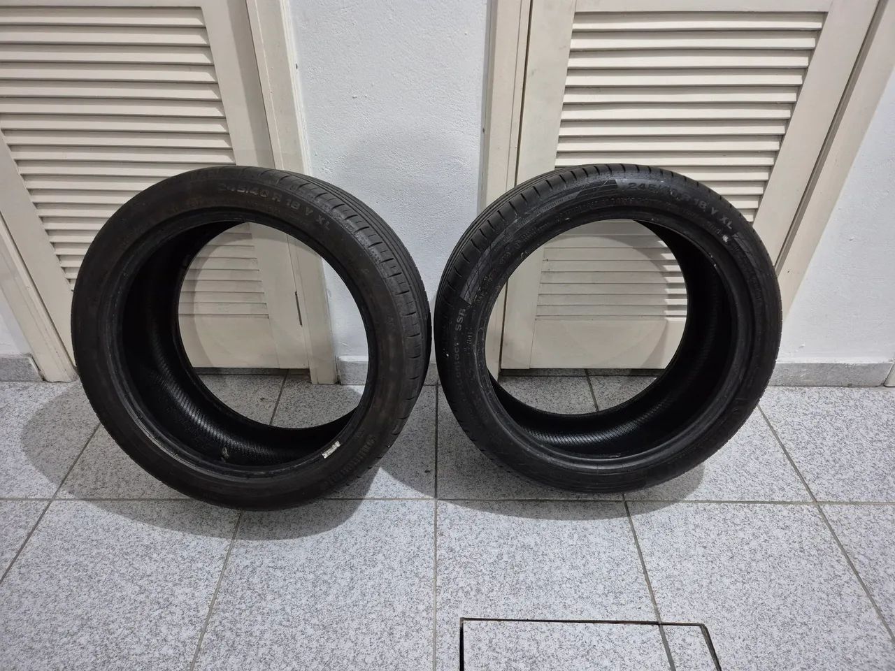 4 Pneus Usados Continental. 2 225/40 R 18 W XL e 2 245/40 R 18 W XL. - Em Excelente Estado - Foto 3