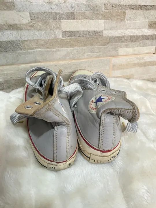 Converse All Star Cinza - Tamanho 34 - Foto 5