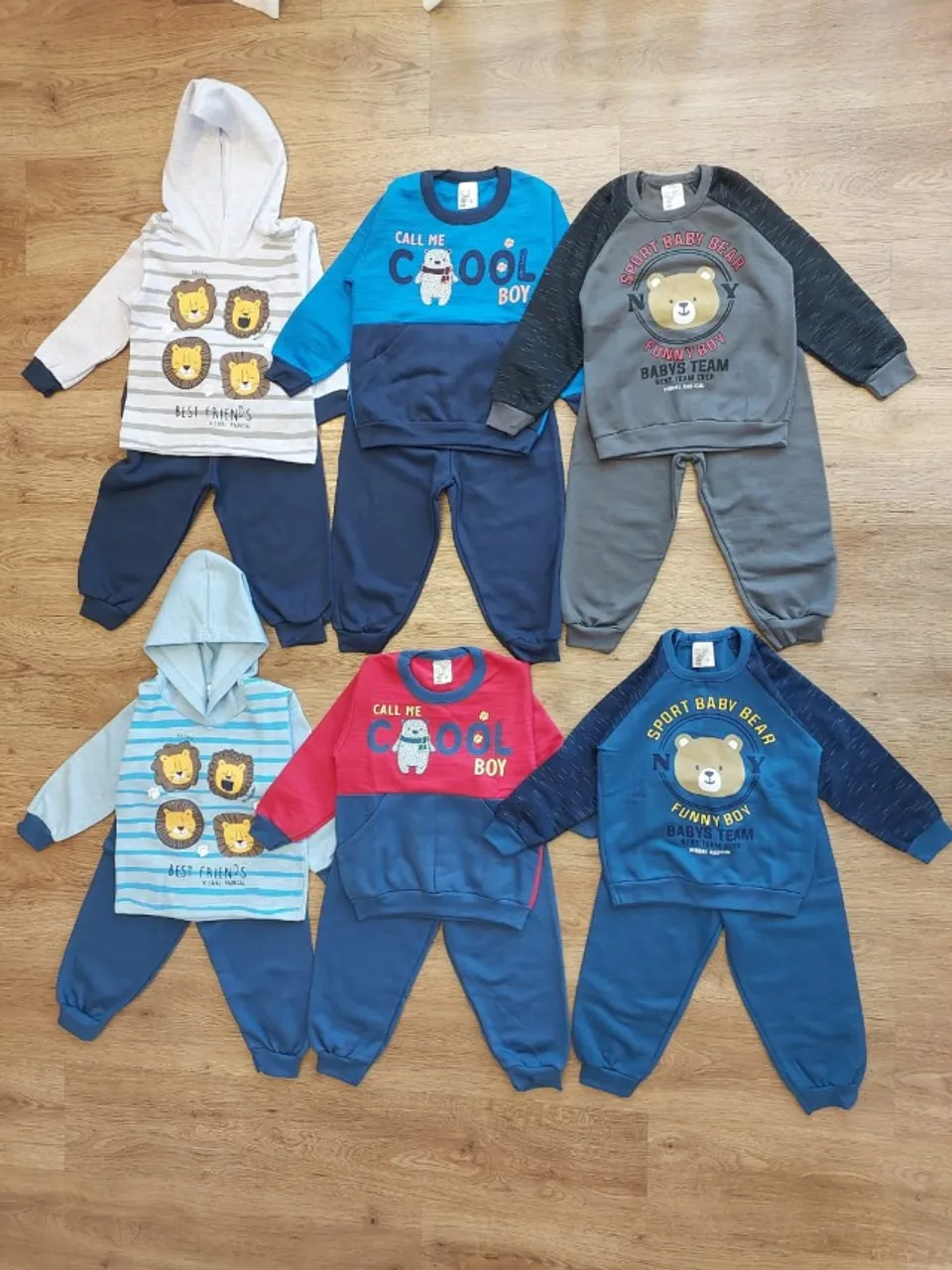 Conjunto Infantil de Moletom - Diversas Cores e Modelos - Tamanhos 2 ao 8