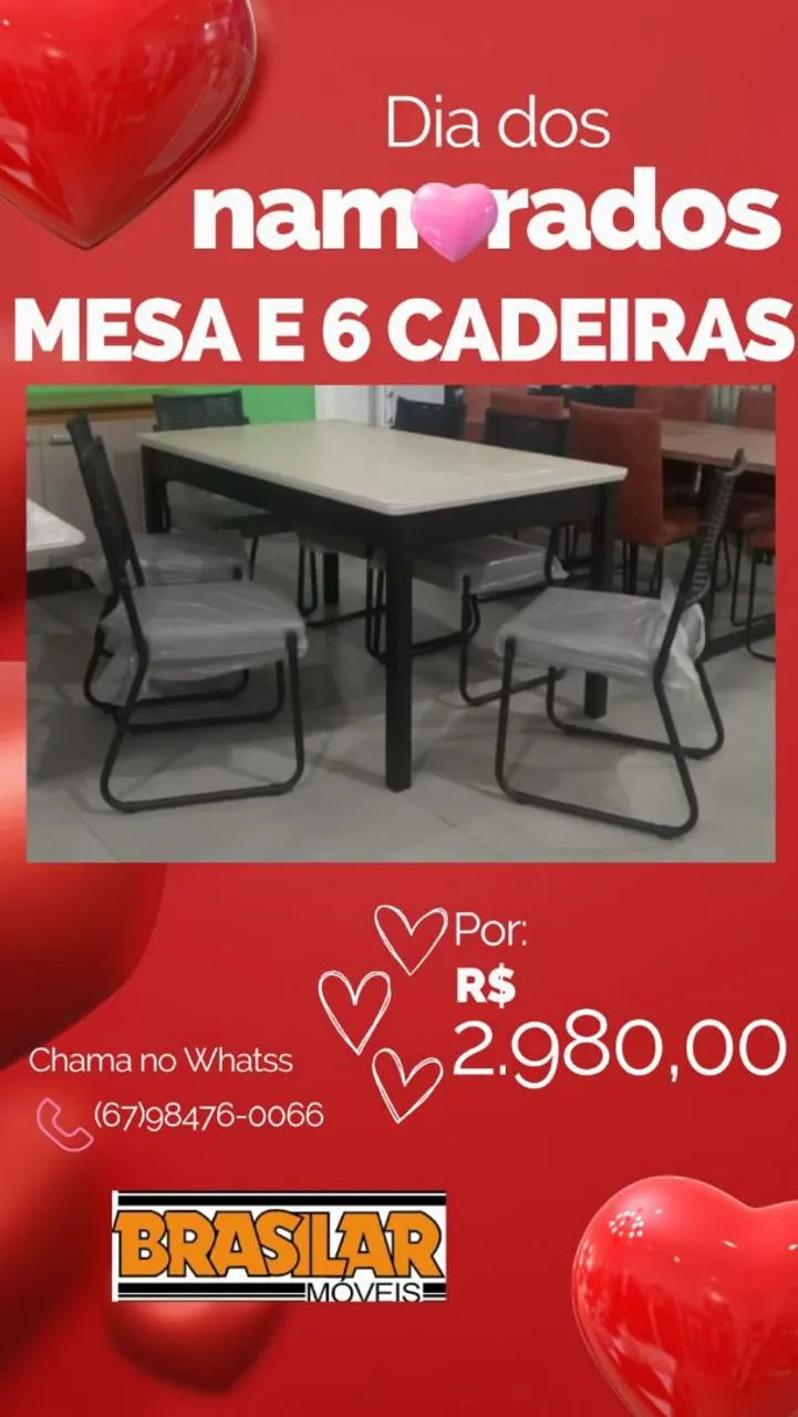 Conjunto de Mesas e Cadeiras