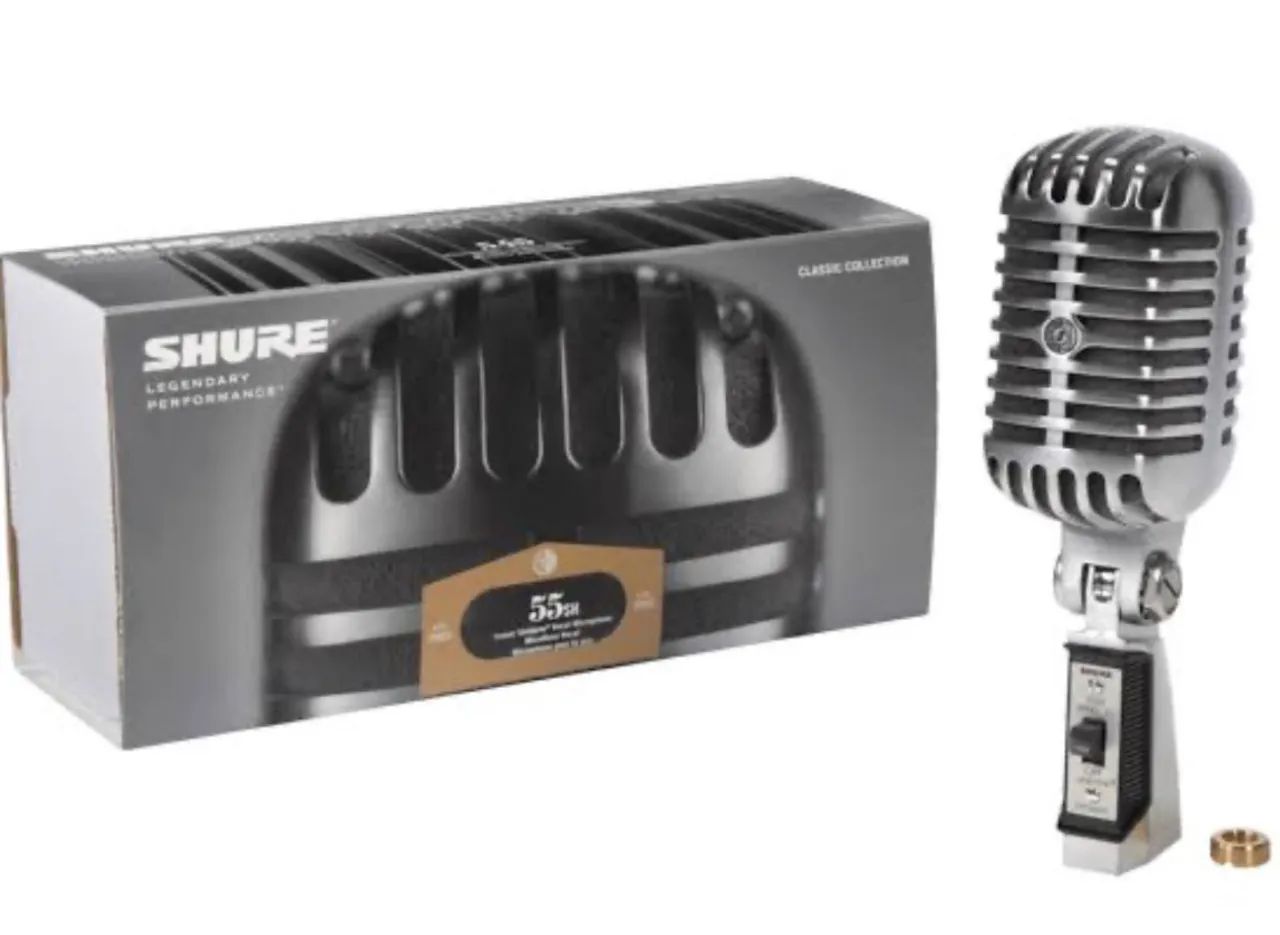 Microfone Shure 55SH Series II dinâmico cardióide prateado