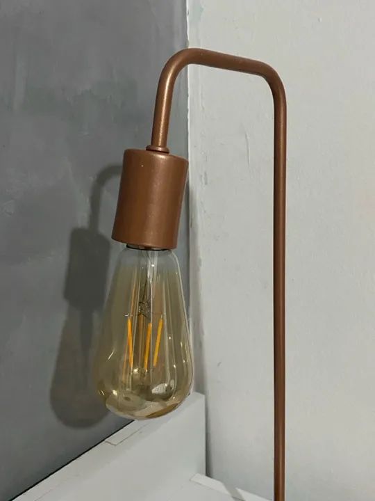 Luminária retrô rose gold  - Foto 4