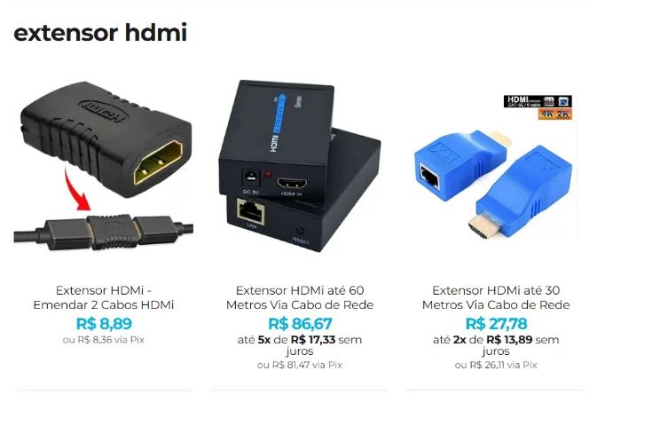 Extensor HDMi - Aumente o alcance do seu Cabo HDMi