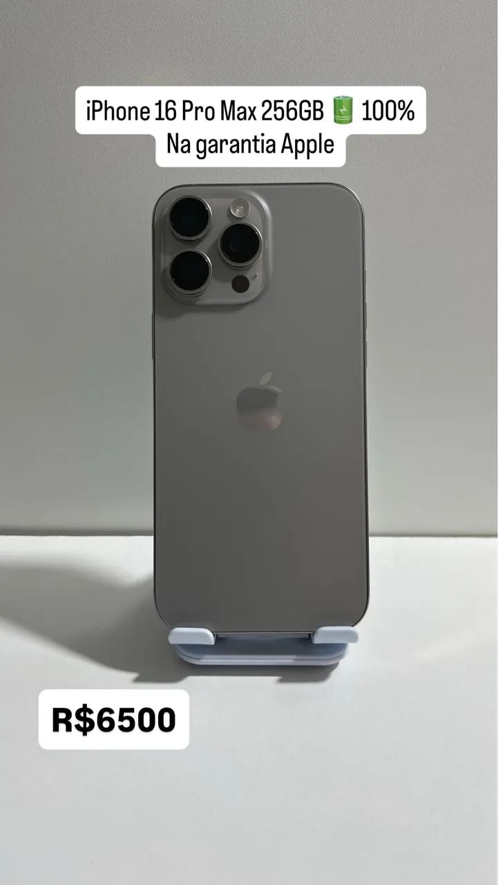 iPhone 16 Pro Max 256 GB venda ou troco iPhone de menor valor mais