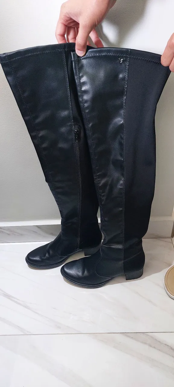 Bota Over The Knee Preta