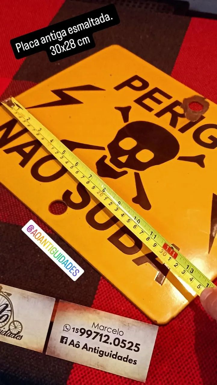 Placa antiga esmaltada 64306880337409123
