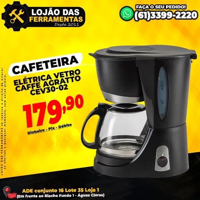 Cafeteira Elétrica Vetro Caffe Agratto CEV30-02