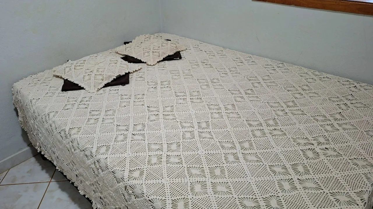 Jogo de Cama Crochê - Detalhes Delicados - Casal