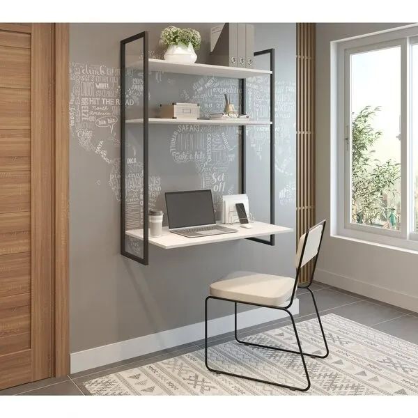 Mesa suspensa na cor branca   - Foto 6