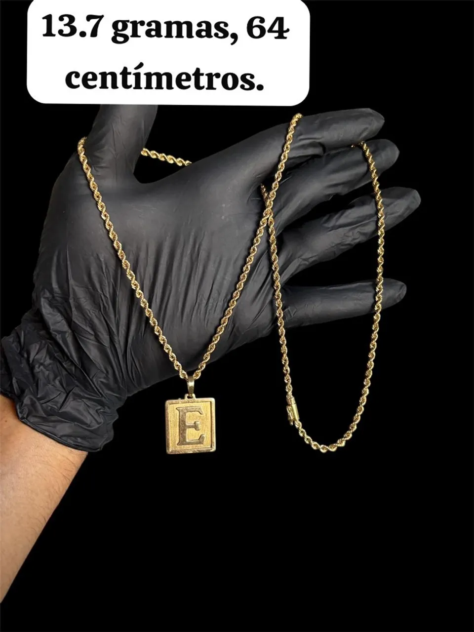 Cordão e pingente de ouro 18k, 13.7 gramas, 64 centímetros