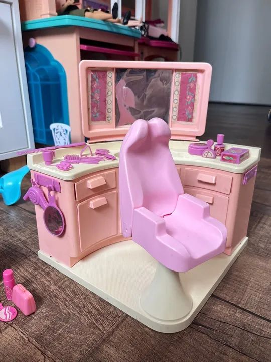 Conjunto de salão de beleza Barbie - Brincar de cabeleireira - Foto 2