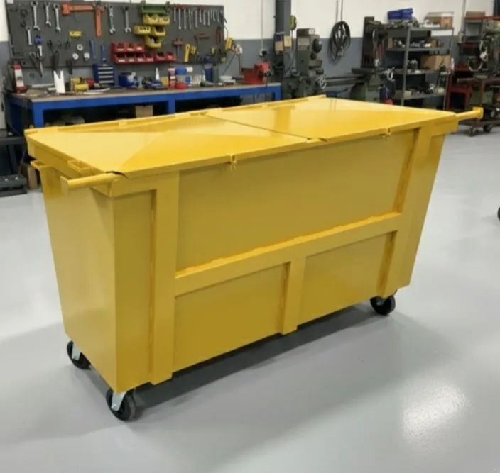 Lixeira contener basculante capacidade 1600lts  - Foto 4