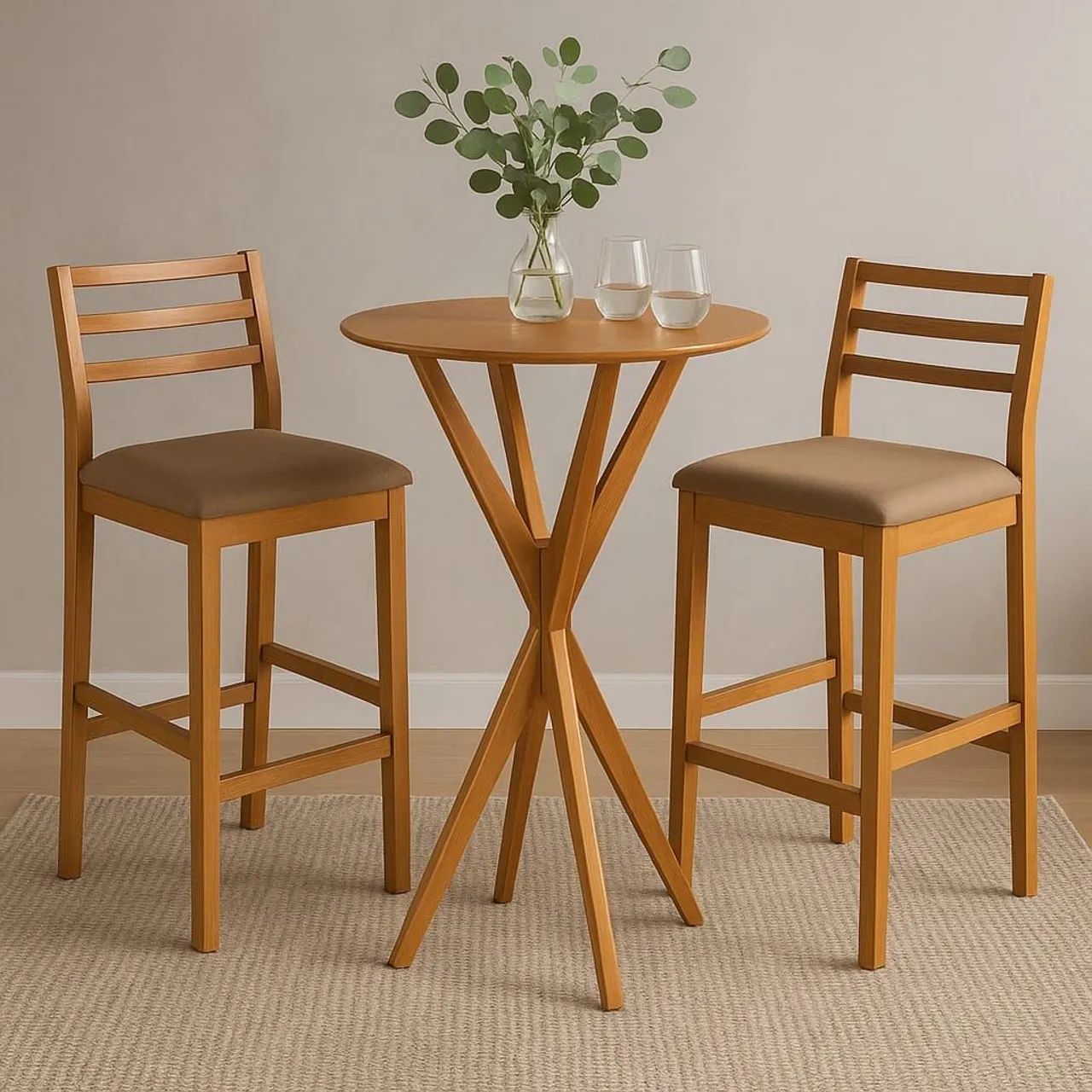 Mesa Bistrô Andria com Banquetas Olivia - Entrega Rápida 