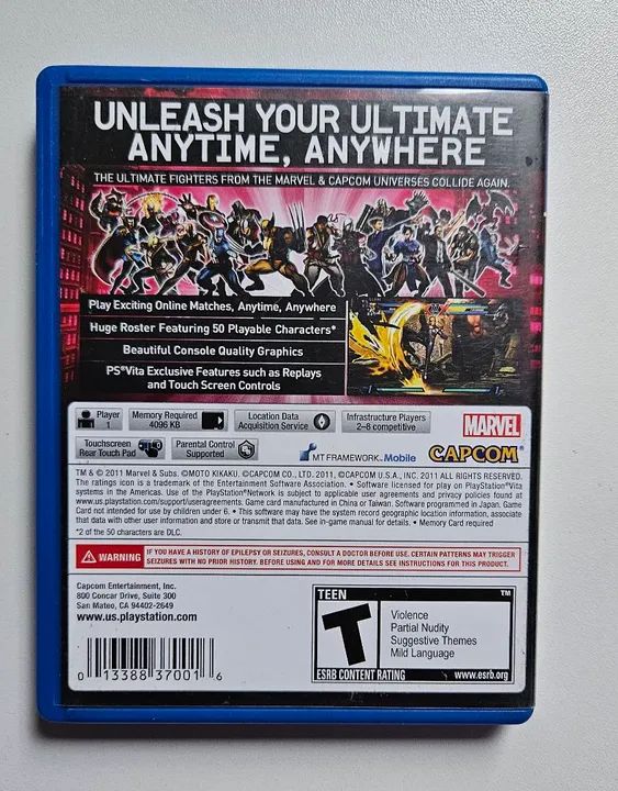 Jogo Ultimate Marvel vs Capcom 3 Ps vita psvita original seminovo - Foto 3