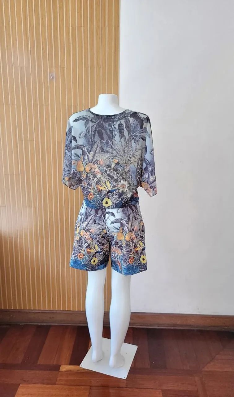 Conjunto feminino estampado floral tam P - Foto 2
