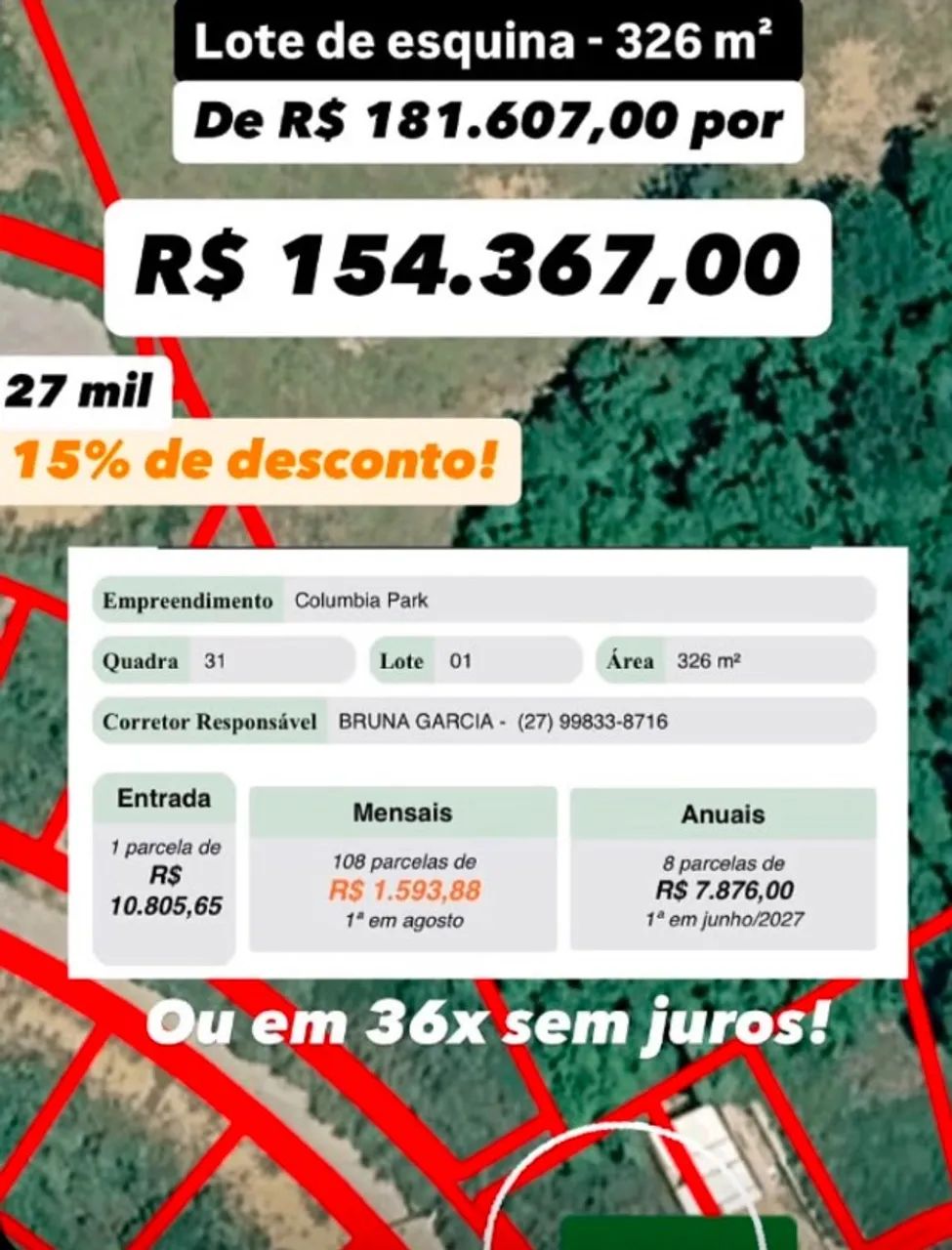 Lote em Ibiraçu - 326 m² - pagamento parcelado - Foto 3