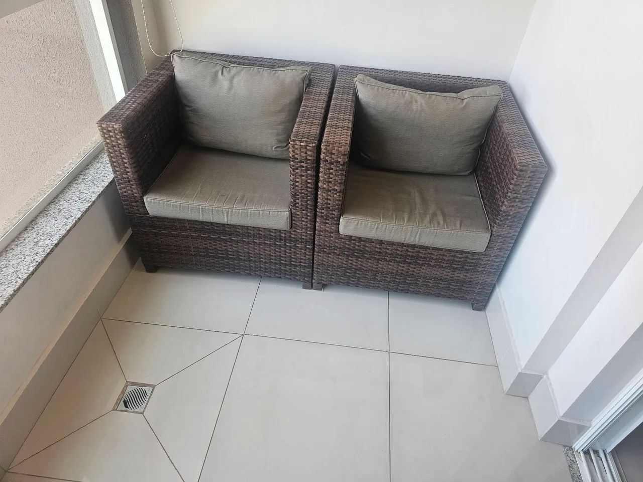 2 poltronas de fibra sintética Junco. Perfeito estado - Foto 2