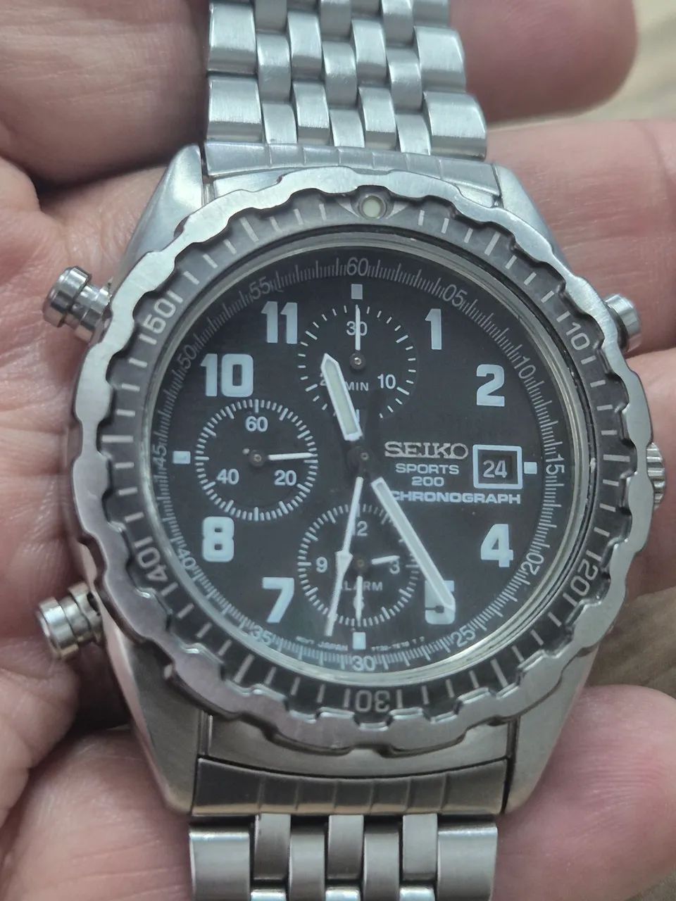 Relógio SEIKO CRONÓGRAFO 200 METROS  ( 7T32 - 7E38 )  -  IMPECÁVEL   - Foto 4