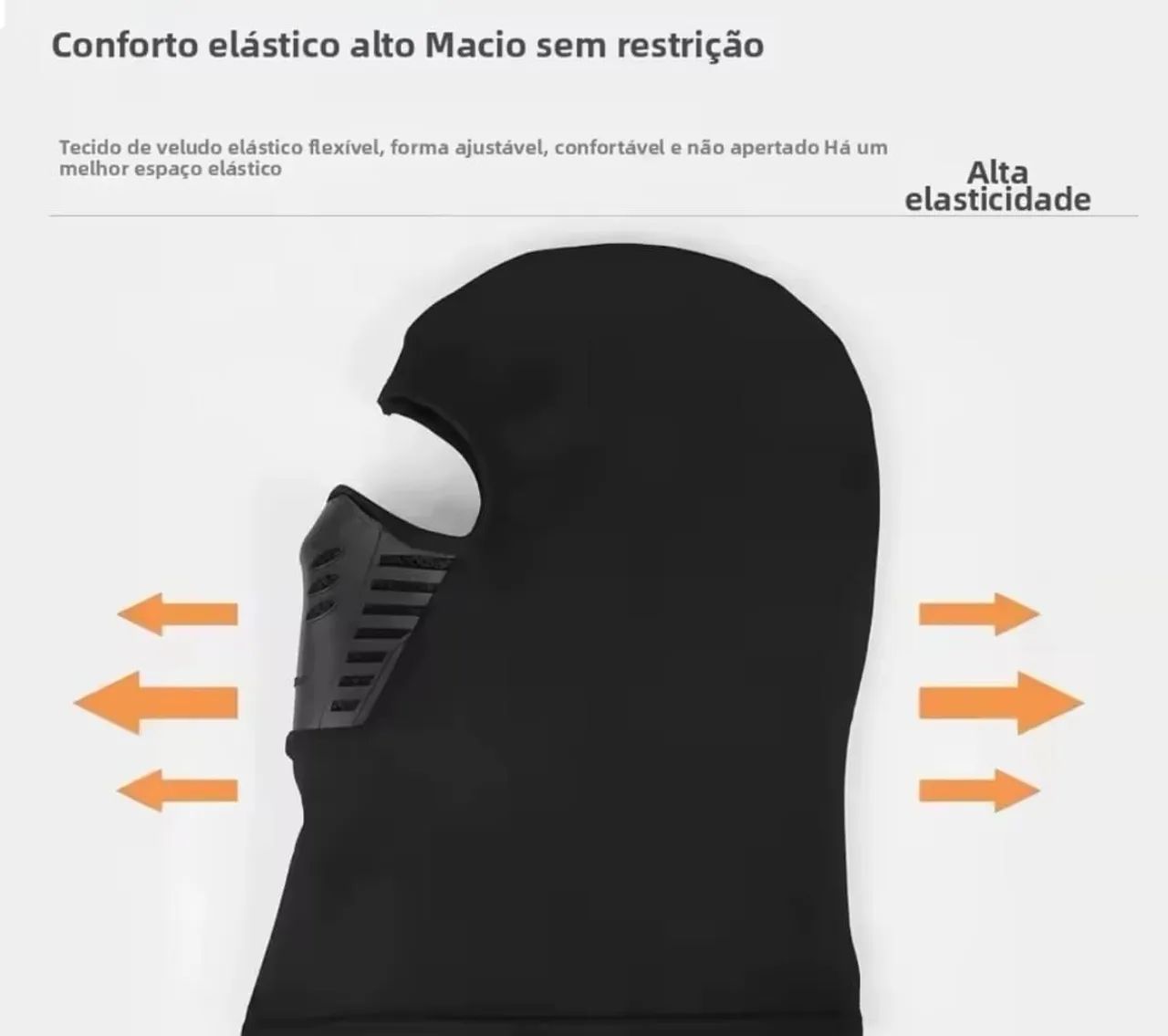 Cachecol térmico balaclava de cabeça e pescoço  - Foto 4