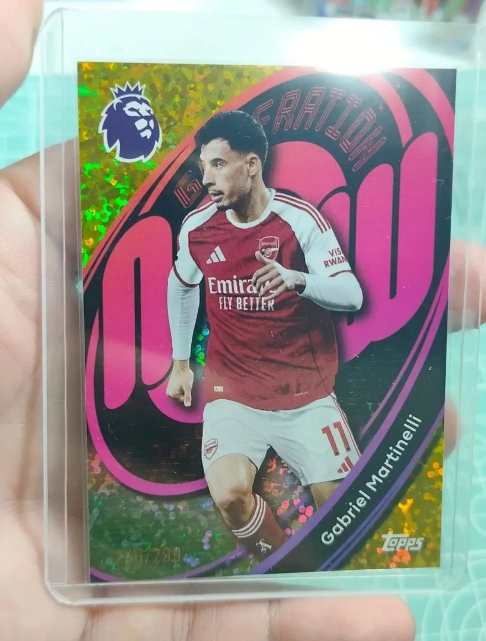 Card Gabriel Martinelli - Generation Now Yellow Sparkle NUMERADA