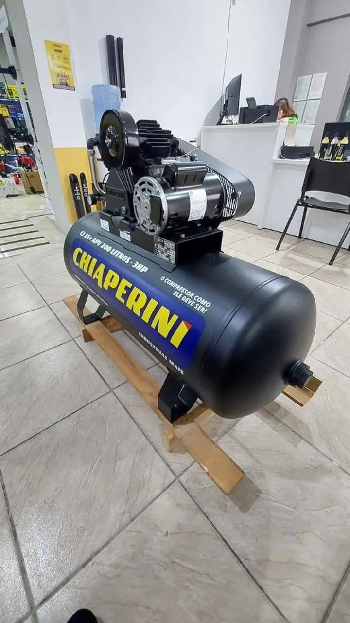  Compressor de Ar 200L 3hp 175psi Chiaperini - Novo/Loja - Foto 5