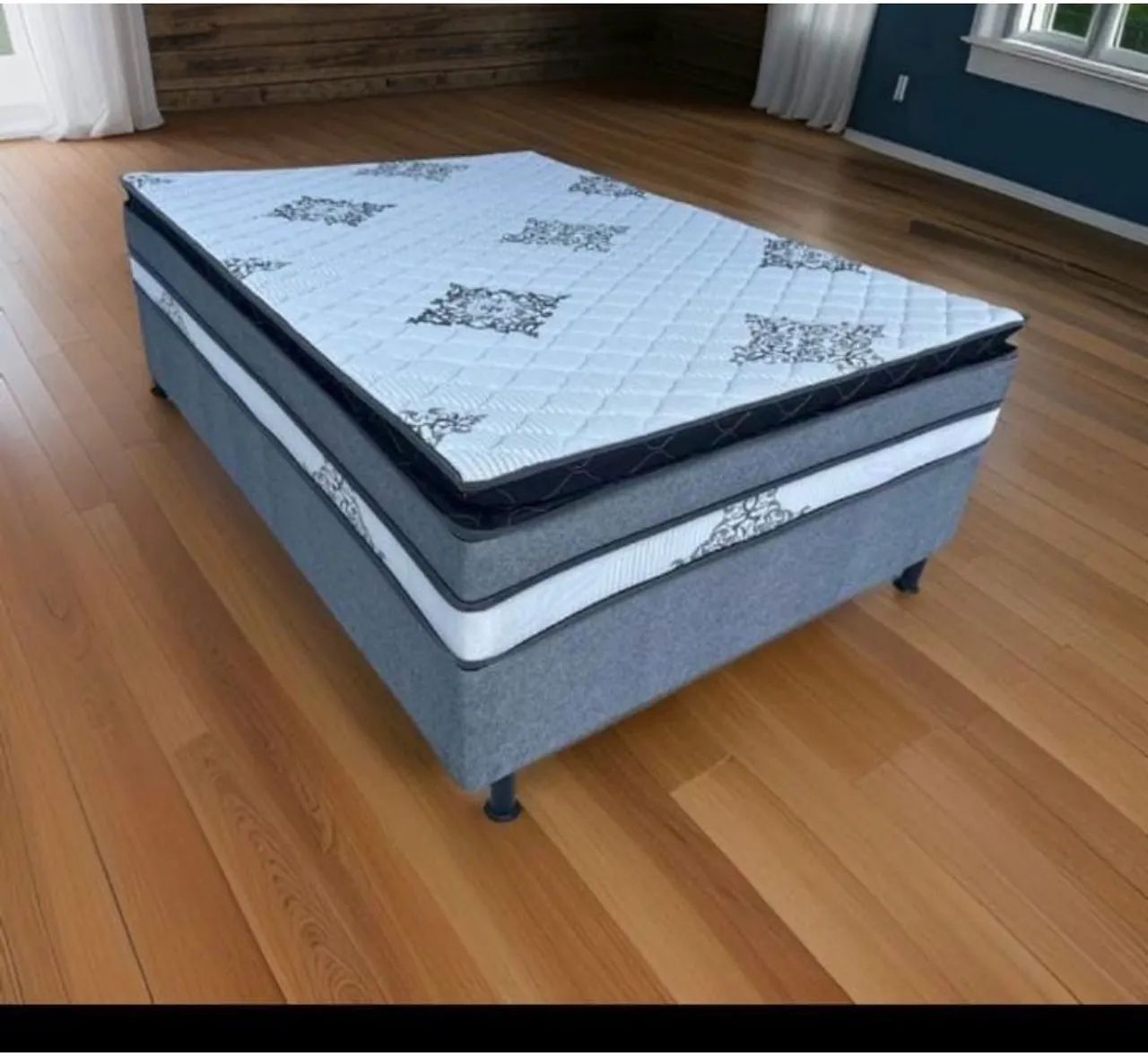 CAMA BOX CONJUGADA CASAL COM PILON 