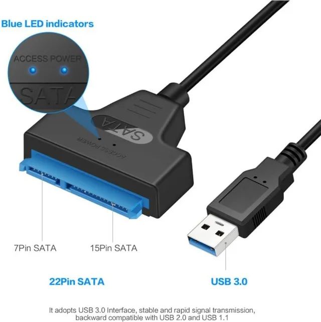 Cabo Adaptador Sata P/USB 3.0 - Foto 2