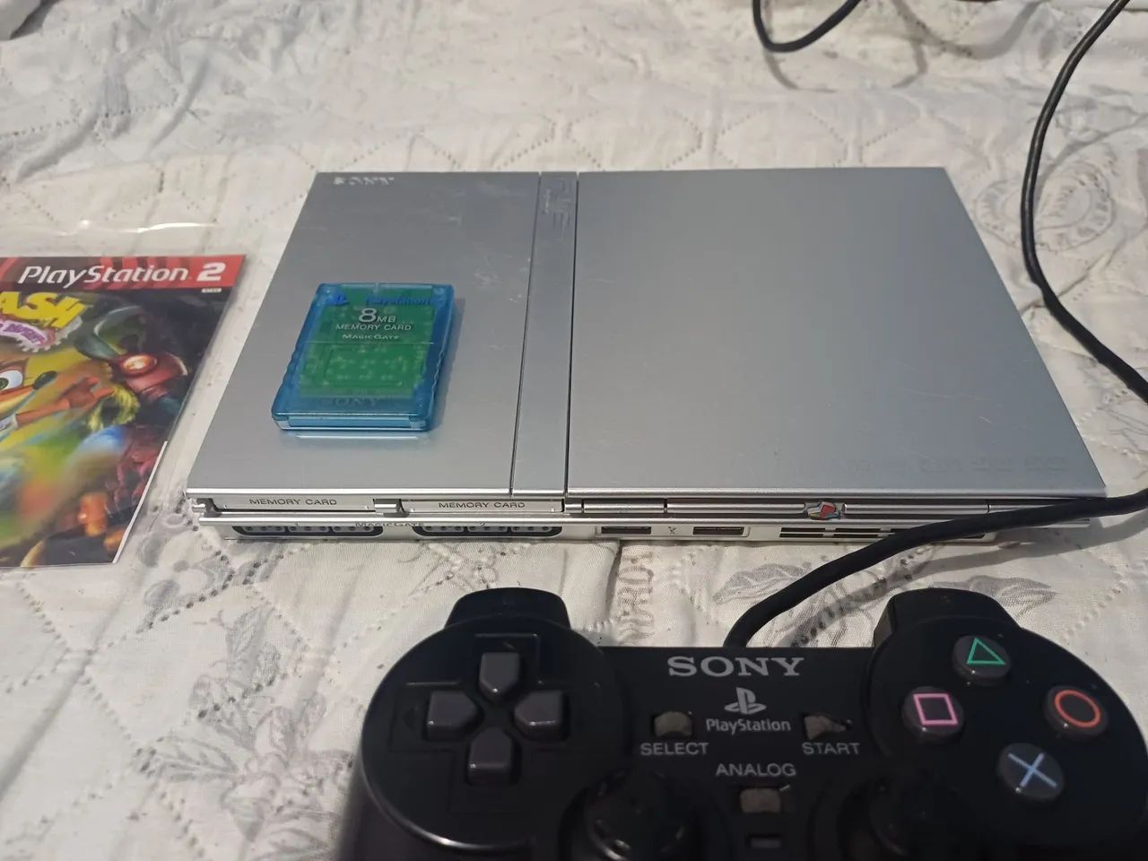 PlayStation 2 Prata + Controle e Memory Card - Foto 2