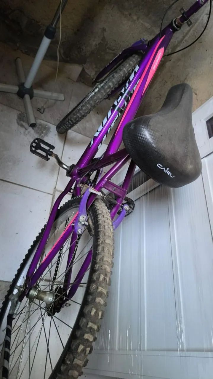 VENDO BICICLETA ROXA ARO 26 - Foto 2