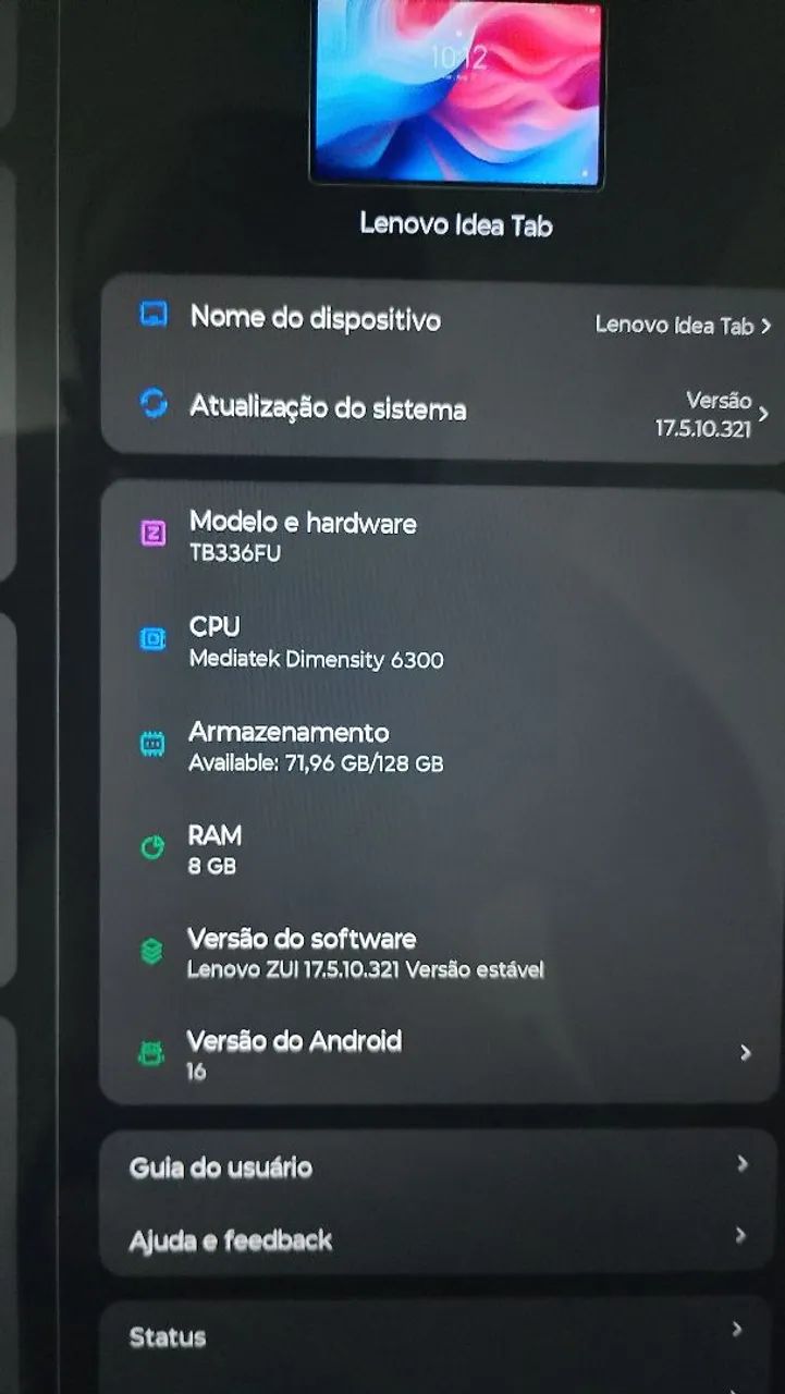 Lenovo Idea Tab Octa Core 8GB RAM 128GB Com Capa e Caneta 11" 2.5K - Foto 2