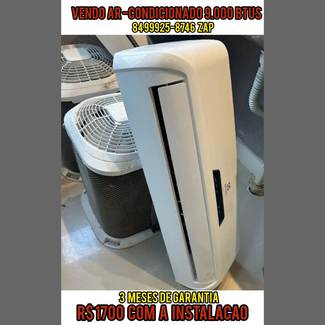 Vendo ar condicionado 9.000 BTUs Eletrolux 