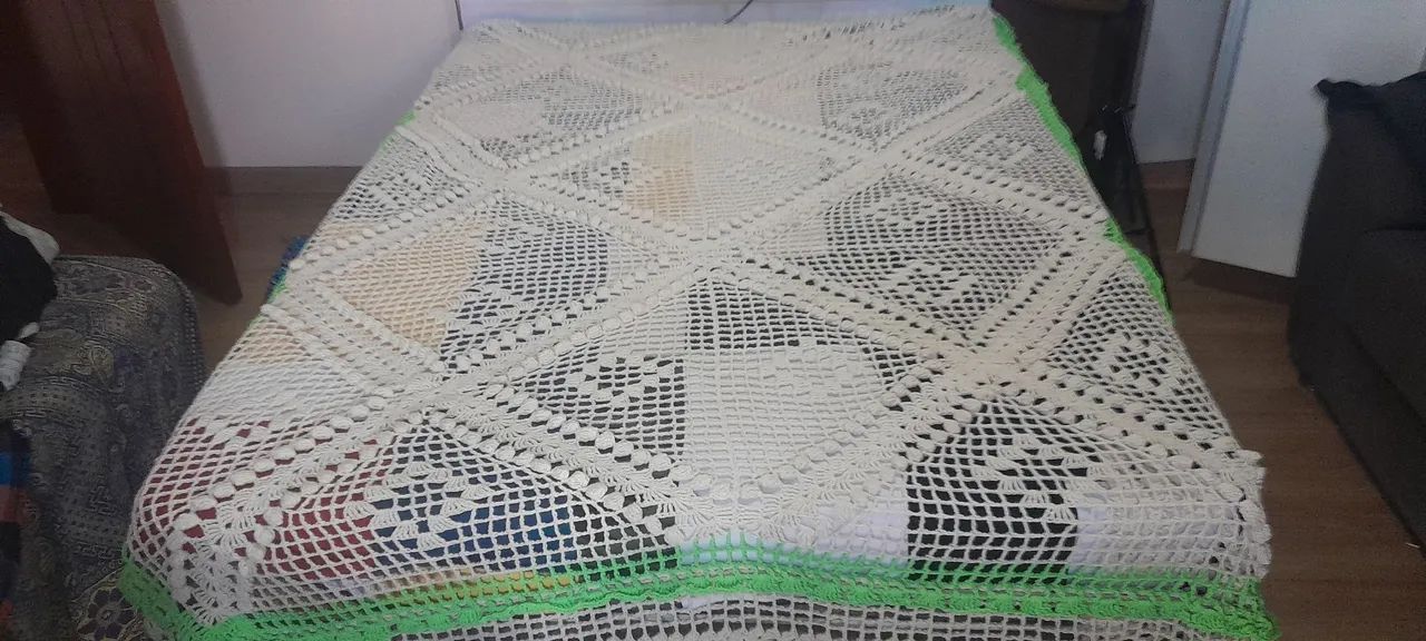Manta de cama tricô 