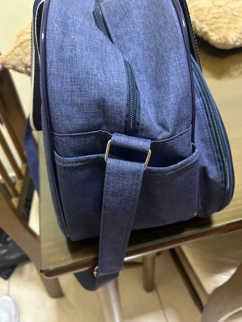 Bolsa maternidade de linho está novinha  - Foto 3