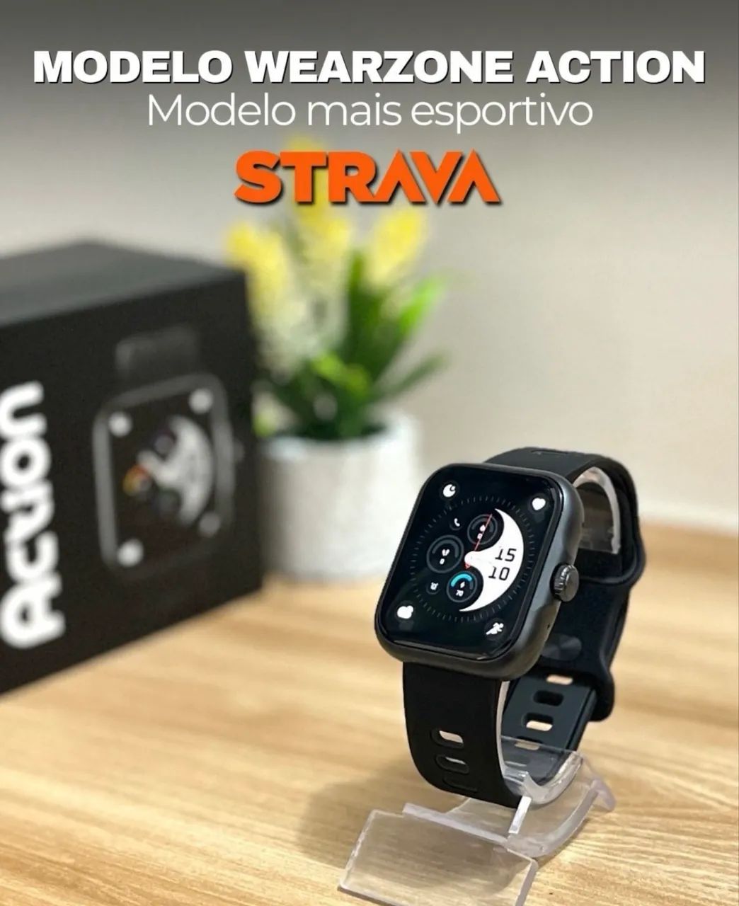 Smartwatch Action Wearzone - com GPS e conexão com strava. - Foto 3