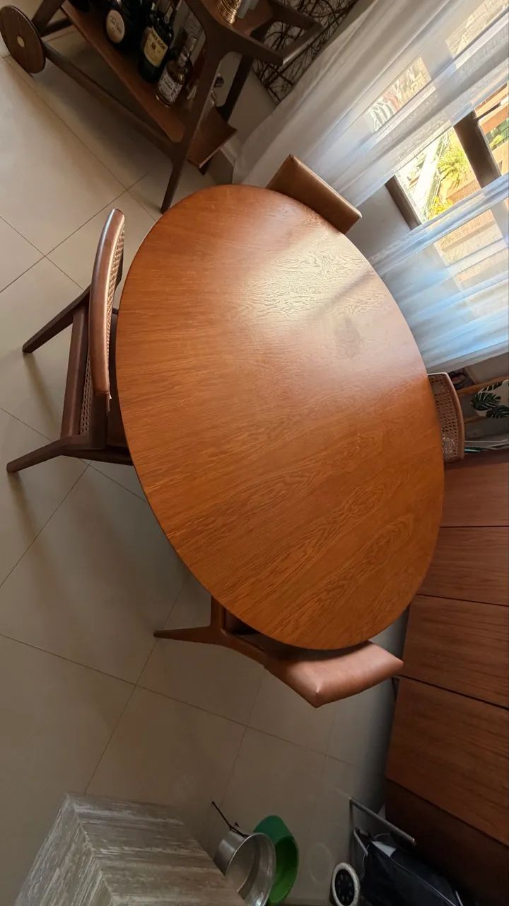 MESA + 4 CADEIRAS EM MOGNO - Foto 3