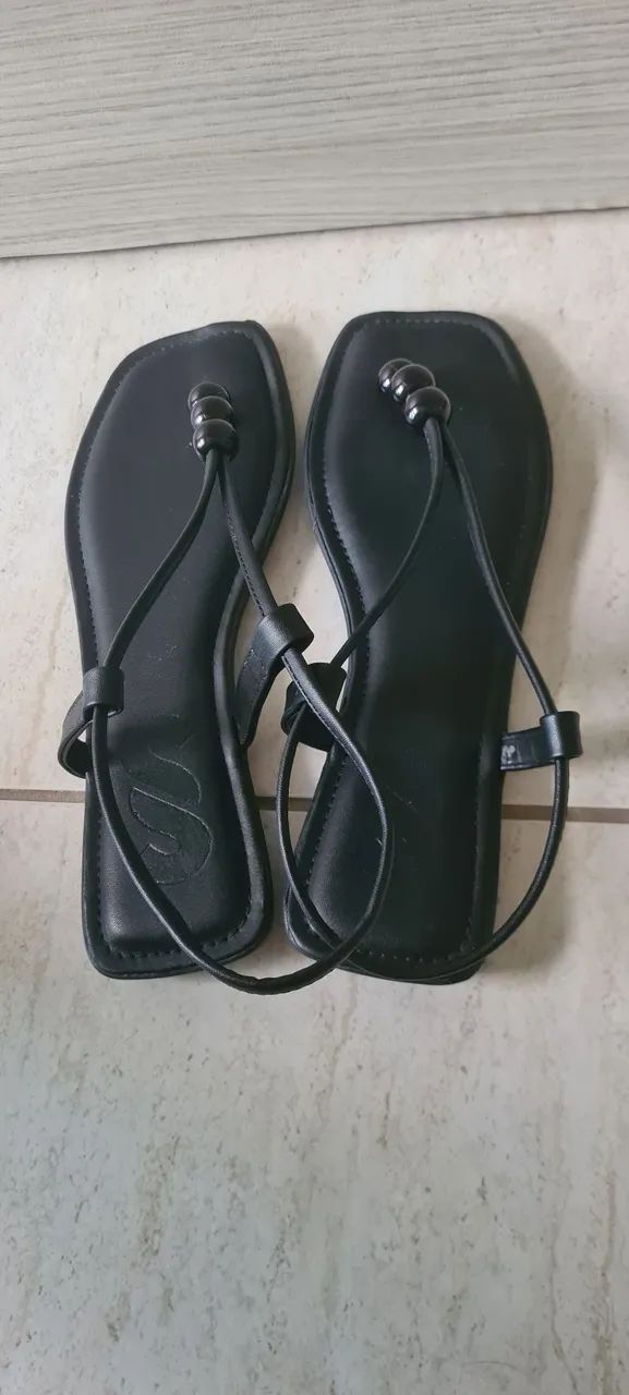 SANDÁLIA PRETA 38 NOVA