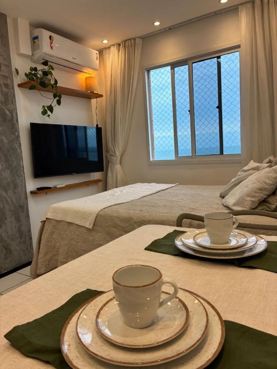 Foto do anúncio de Apartamento flat, de frente para o mar, mobiliado, na Praia de Iracema (por temporada) em Praia de Iracema, Fortaleza