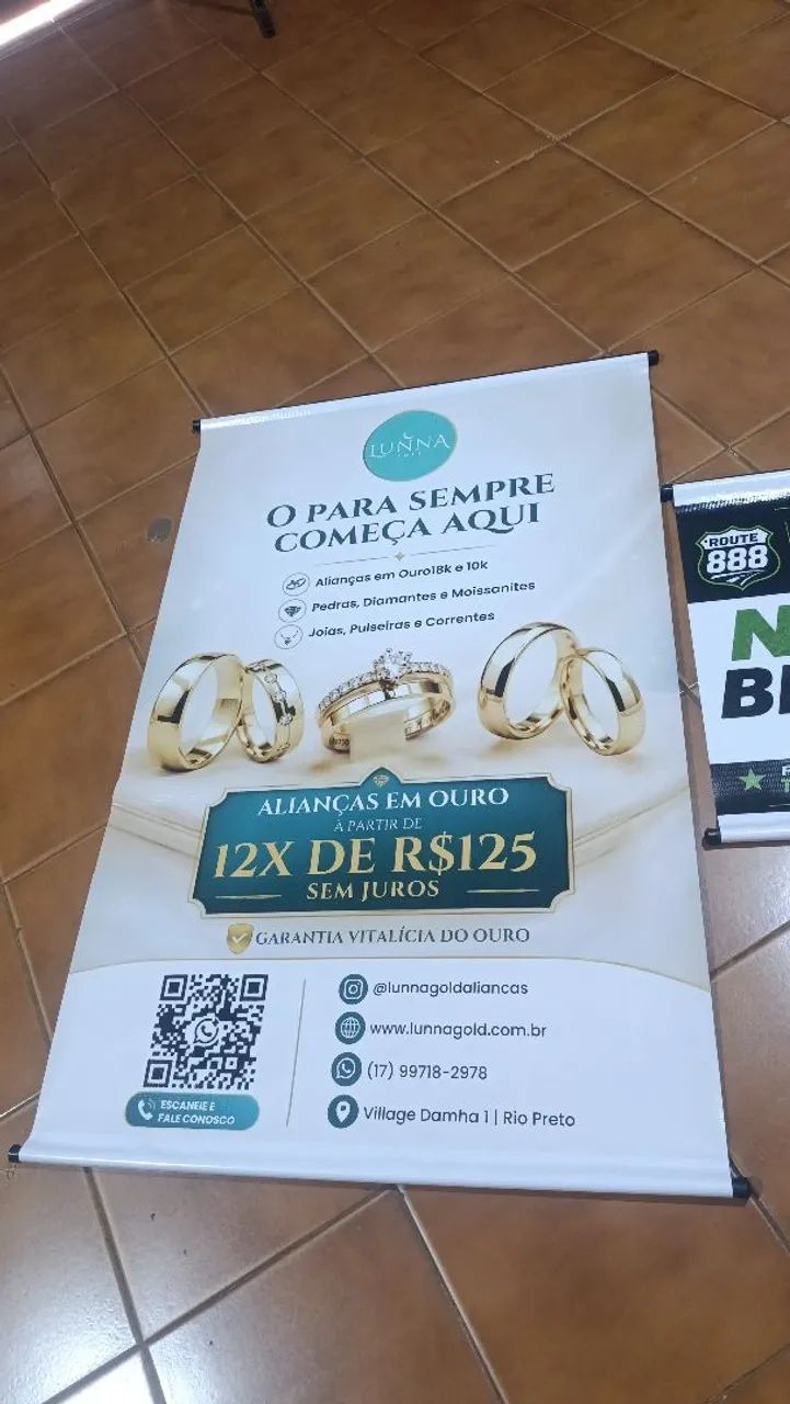 Banner madeira e cordinha  - Foto 3