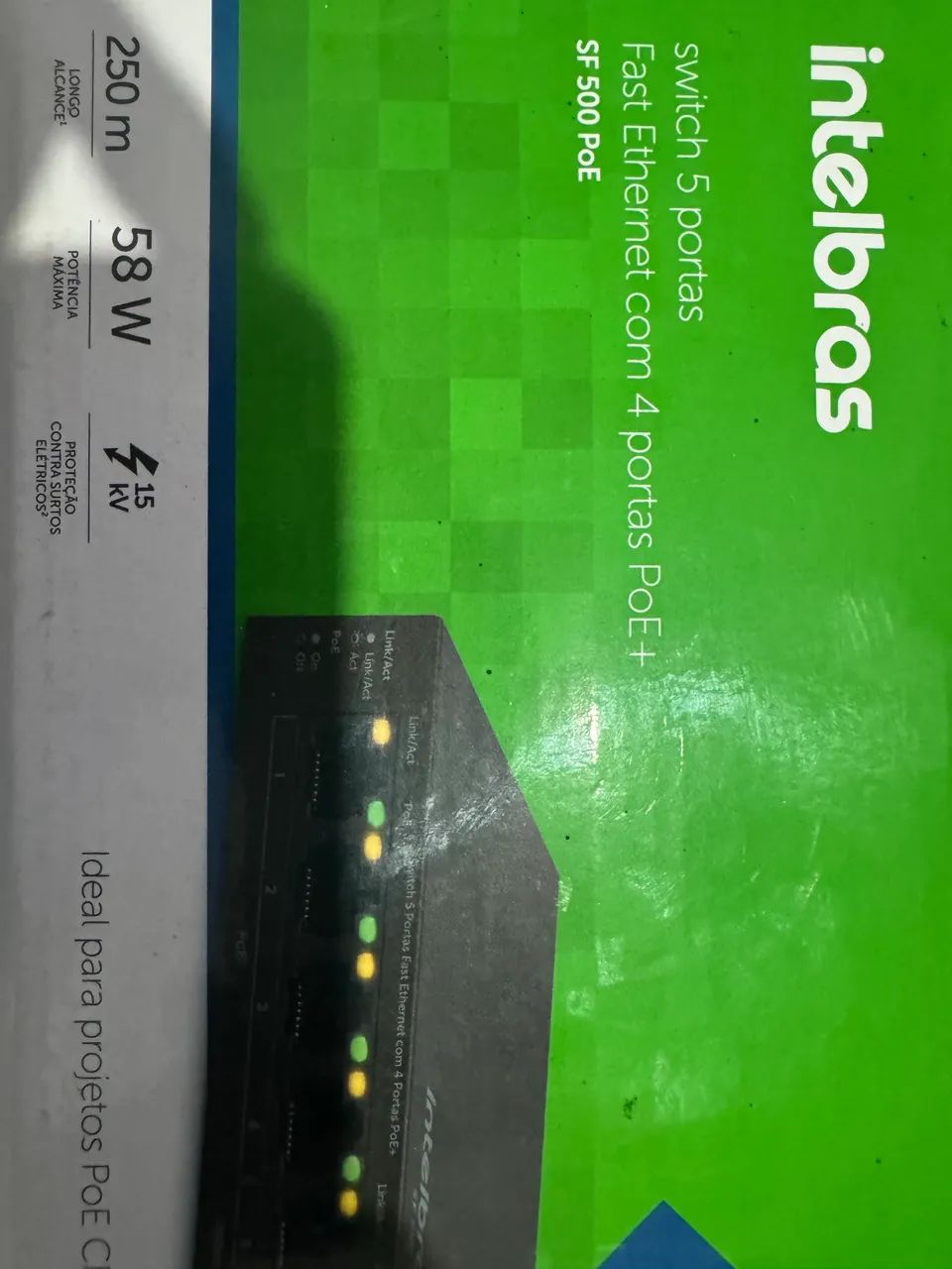 Switch 5 portas POE - Intelbras  - Foto 2