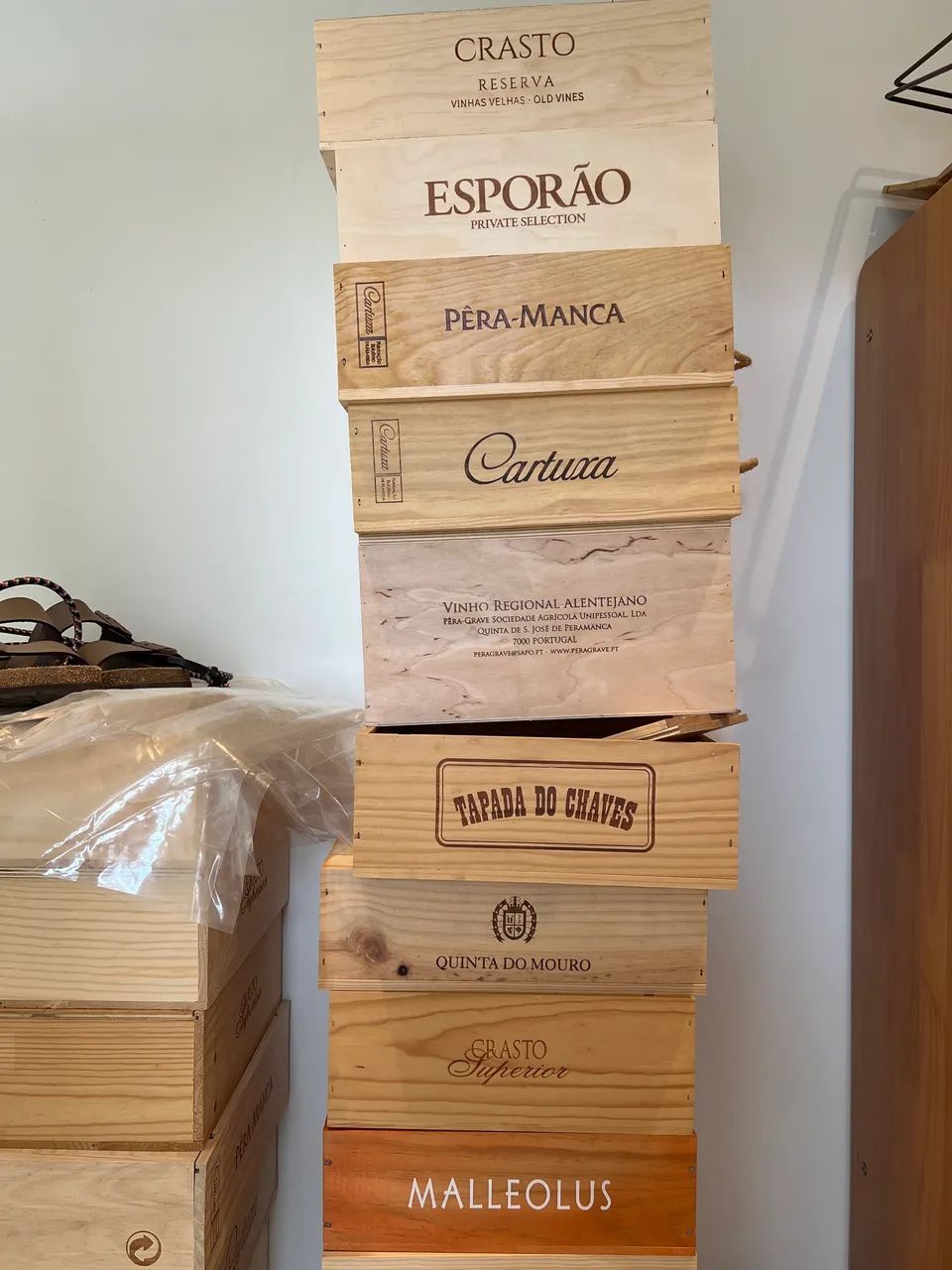 Caixa de vinho de madeira para de